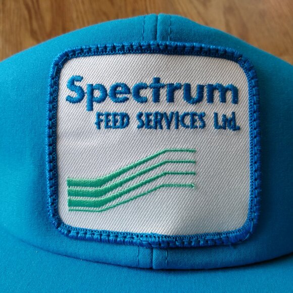 Vintage Trucker Hat Baseball Cap Full Back Snapback Farmer Spectrum Feed Service - Picture 3 of 9
